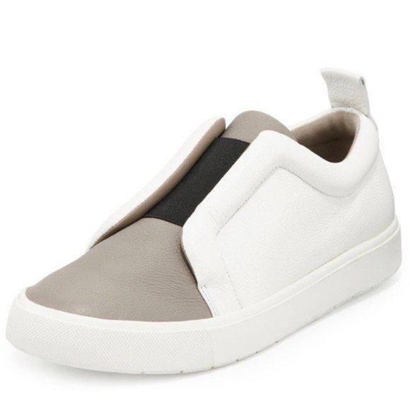 Vince Caden Slip On Sneakers Leather Textile Skate - Picture 2 of 14